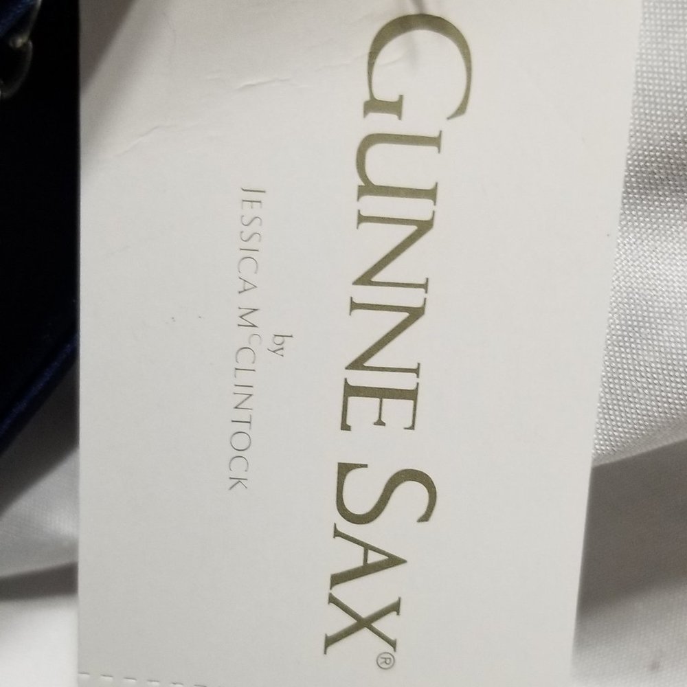 NWT Dunne Sax Satin Blue Convertible Evening Lilly Clutch by Jessica McClintock - Picture 13 of 15